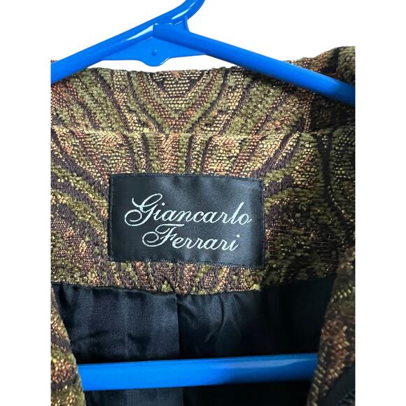 Vintage 90s Giancarlo Ferrari brocade jacket size 4 Y2k 90s Retro - Picture 3 of 7